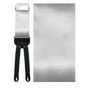 Silver Solid Silk Suspenders